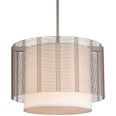 Downtown Mesh Drum Chandelier with Fabric Shade by Hammerton Studio - Starlight Lighting USA and Canada